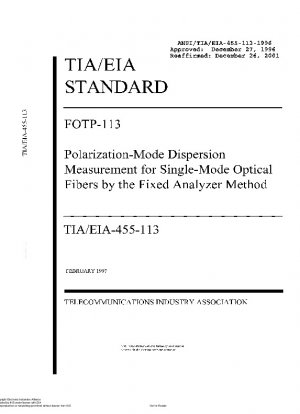Messung der Polarisationsmodendispersion für optische Singlemode-Fasern mit der Fixed-Analysator-Methode